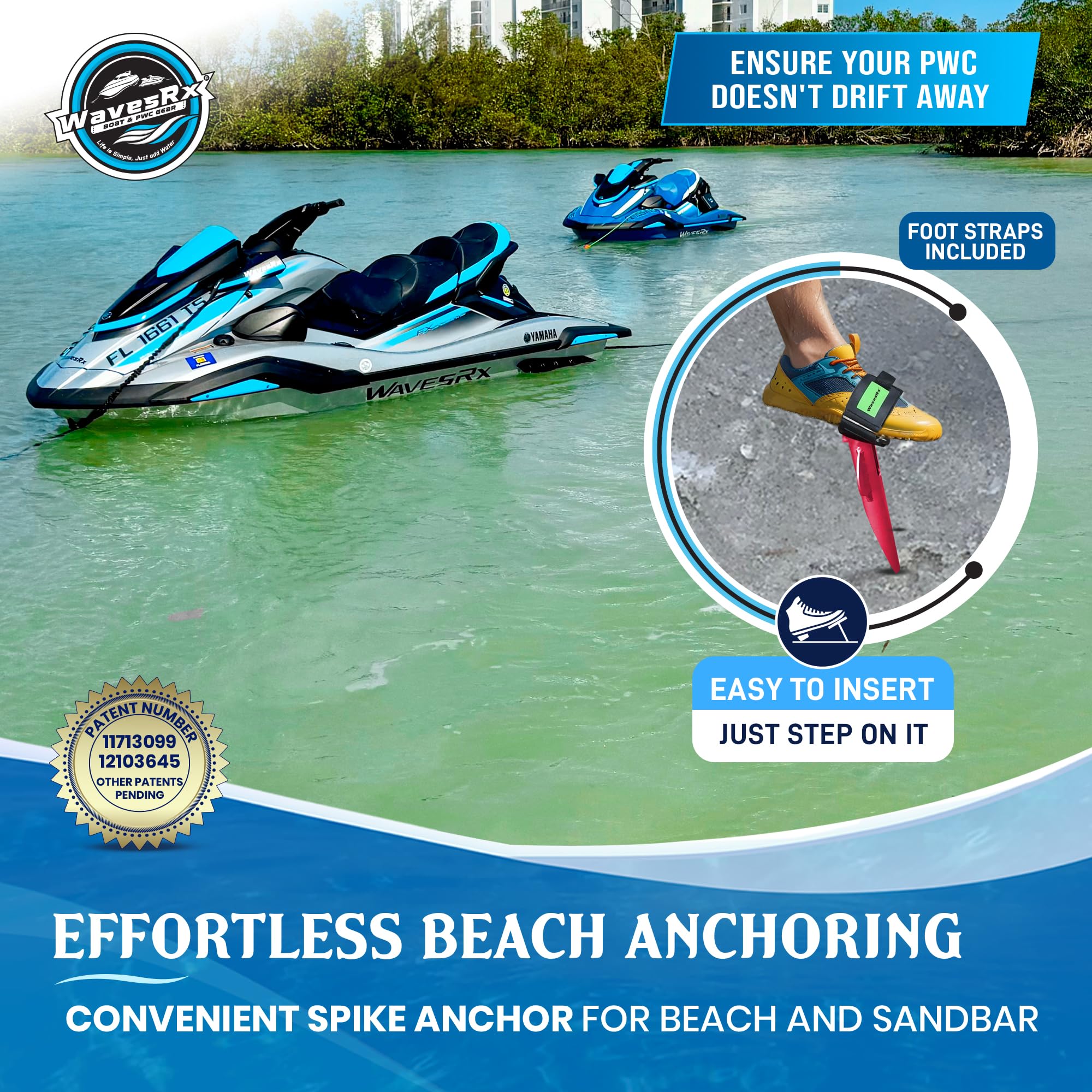 WAVESRX Beach Anchoring Bundle for PWC | 12